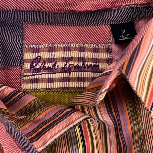 Robert Graham Colorful Stripes Button Down Blouse - Size Medium - Picture 2 of 11